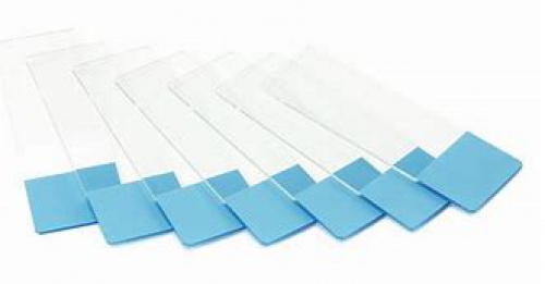 Euromex lames porte-objets 76x26mm, bord polis. Bord grivé Bleu, 50 pcs, PB.5157-B