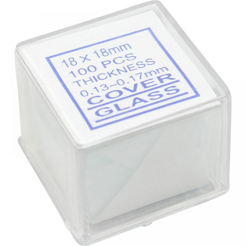 Omegon couvre objet 18x18mm, 0.13-0.17mm100pcs - 130133307