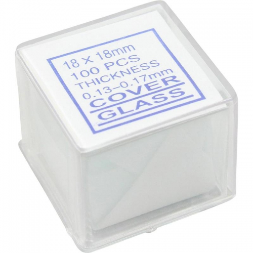 Omegon couvre objet 18x18mm, 0.13-0.17mm100pcs - 130133307
