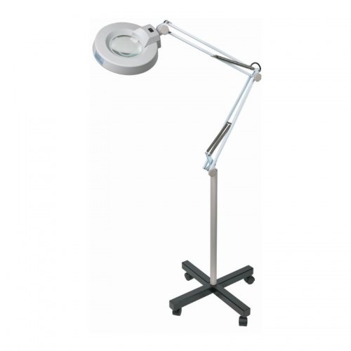 Loupe Schweizer, avec lumière, charnière et base roulante, 2x/Ø125mm, 22W - 140760028